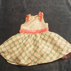 Toddler dress with polka dots